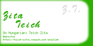 zita teich business card